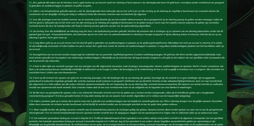Betaaloverzicht van Slots Safari met beschikbare stortingsmethoden